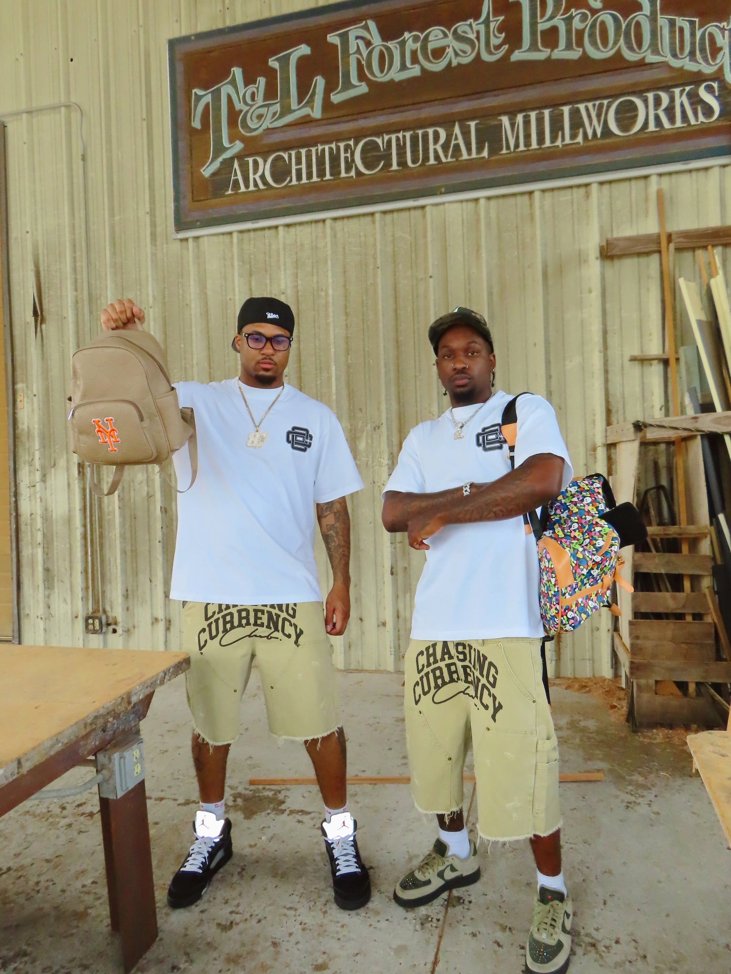 Khaki Currency Jean Shorts